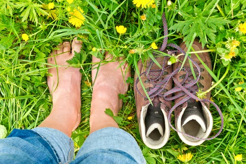 Bare feet on the living earth